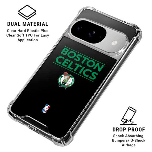 NBA Boston Celtics Standard - Black Google Pixel 10 Clear Case
